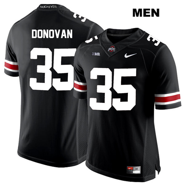 Ohio State Buckeyes Men's Luke Donovan #35 White Number Black Authentic Nike College NCAA Stitched Football Jersey GD19D45GD